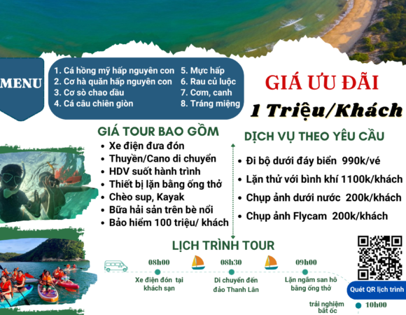 Tour 1 ngày khám phá thiên nhiên đảo Thanh Lân