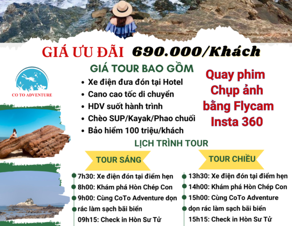 Tour 3 đảo Cô Tô