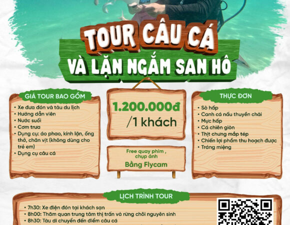 Tour Câu Cá lặn ngắm san hô Cô Tô bằng tàu