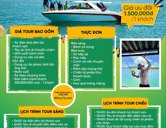 Tour câu cá lớn Cô Tô