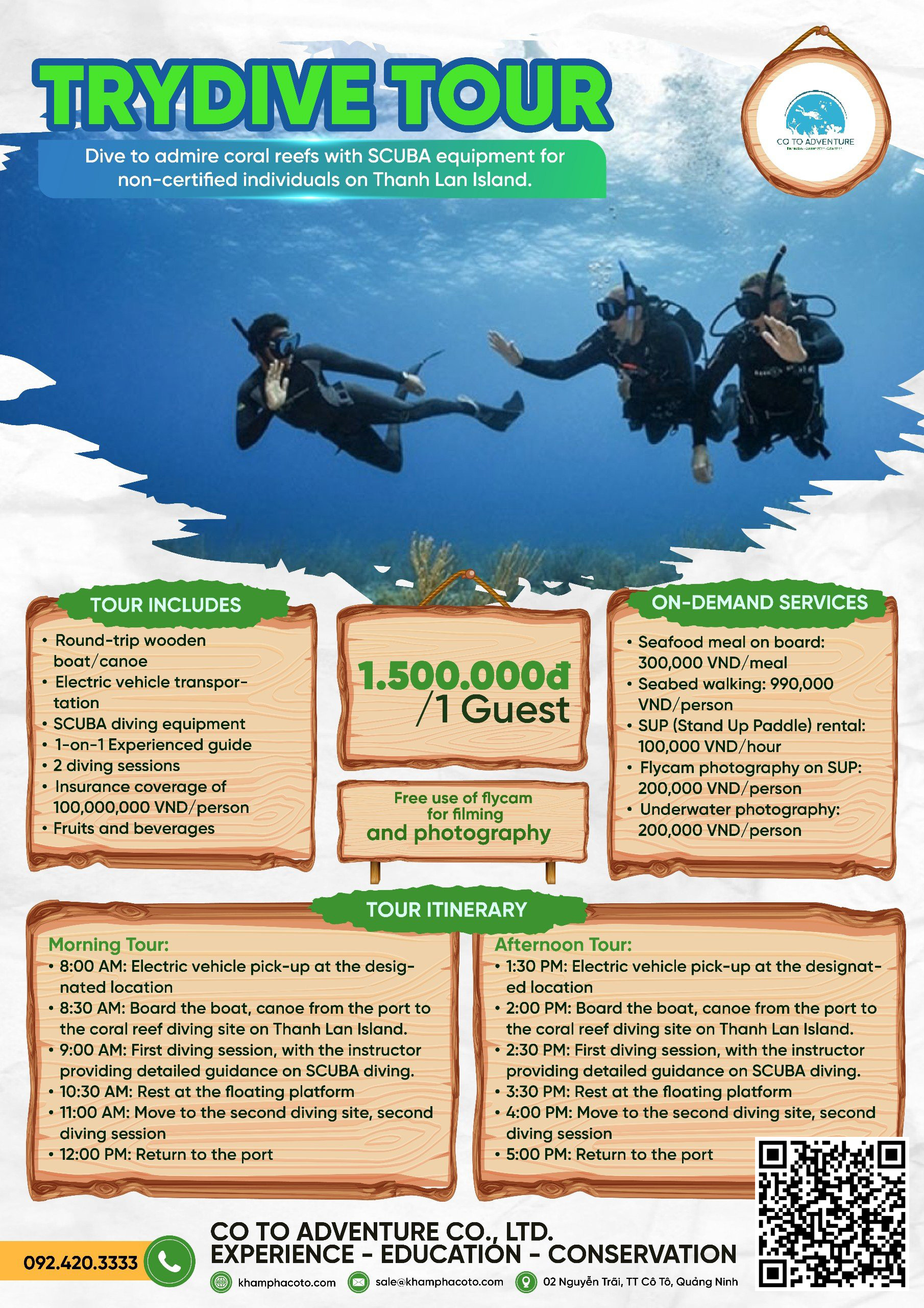 Try Dive Coral Reef Exploration At Thanh Lan Island
